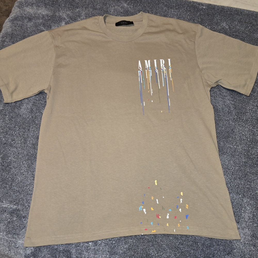 Tan Drip Graphic Men's T-Shirt